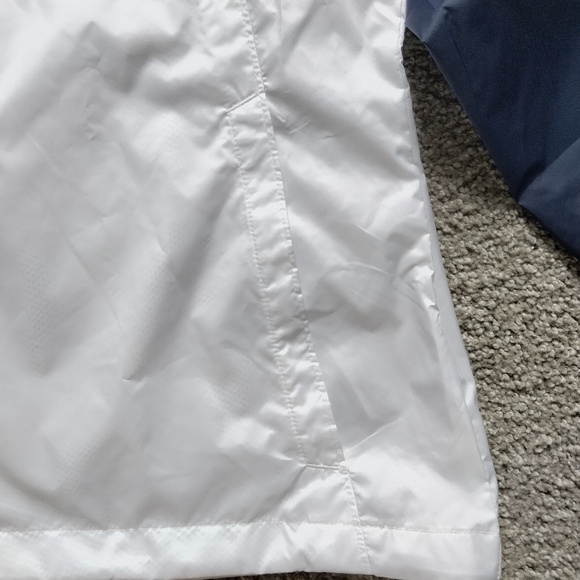 NWT XL Columbia Center Ridge Blue and White Colorblock Windbreaker Rain Jacket - Picture 11 of 14